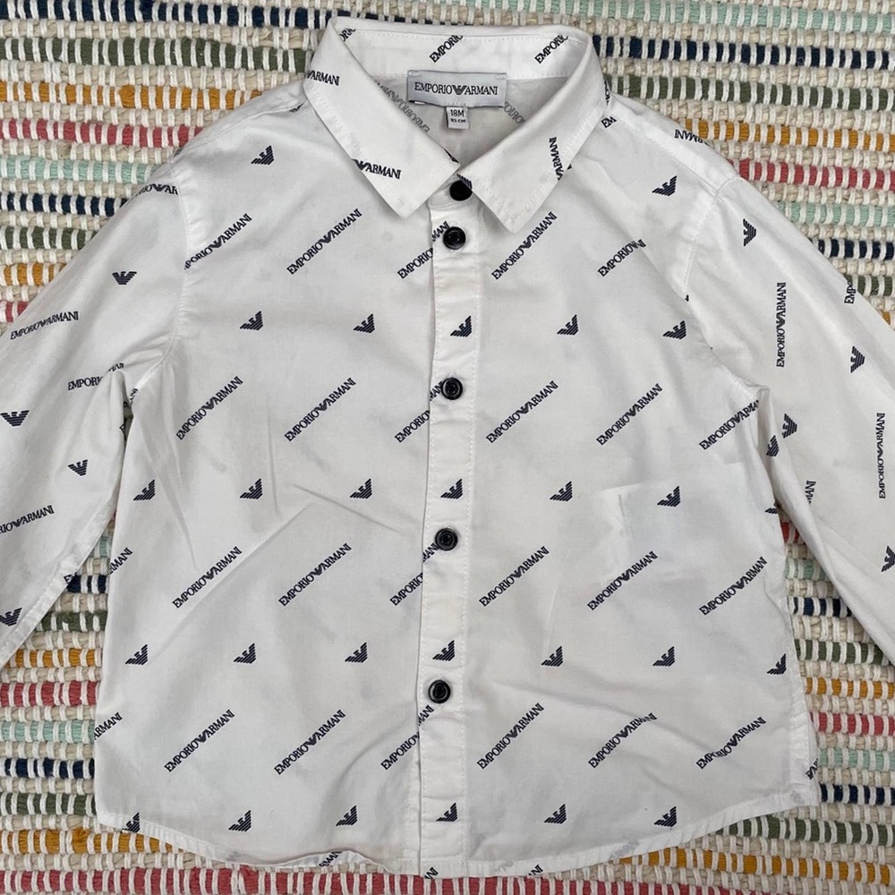 Emporio Armani Baby Boy Buttondown Top - Size 18m